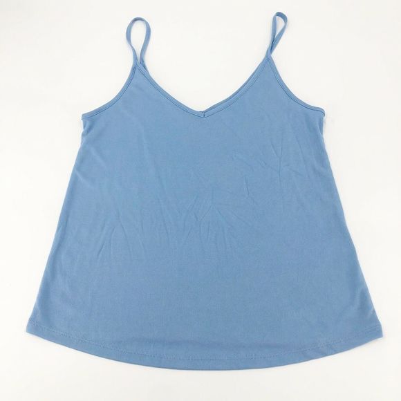 BP Women Top XS Blue Double V-Neck Tank Modal Blend Casual - Picture 1 of 6
